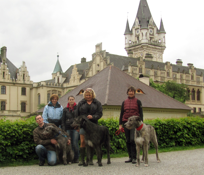 Austria - meeting with his son "Faolan" (left) and ÉLAINE Caen Morhen (right)