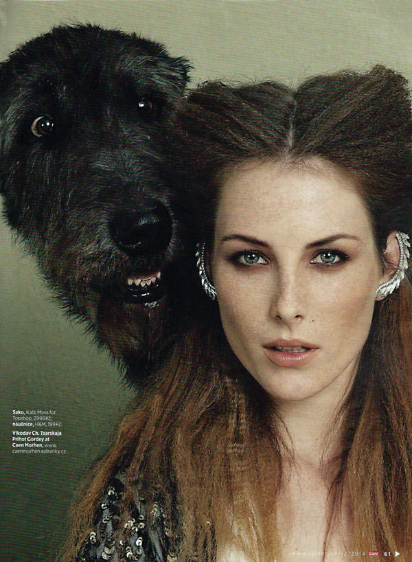 Gordey as star - with model in big Czech fashion magazine